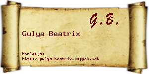 Gulya Beatrix névjegykártya