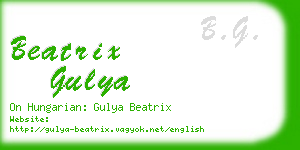 beatrix gulya business card